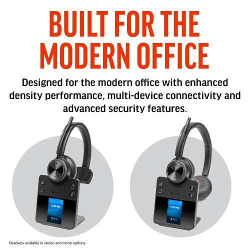 HP Poly Savi 7410 Office Monaural Microsoft Teams Certified DECT 1920-1930 MHz Headset