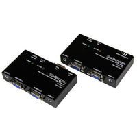 StarTech.com VGA and Audio over Cat5 Extender AV transmitter & receiver Black
