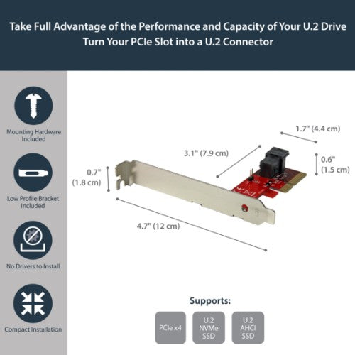 StarTech.com PEX4SFF8643 interface cards/adapter Internal U.2