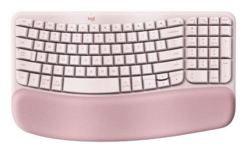 Logitech Wave Keys keyboard Universal RF Wireless + Bluetooth QWERTY English Rose
