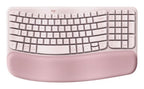 Logitech Wave Keys keyboard Universal RF Wireless + Bluetooth QWERTY English Rose