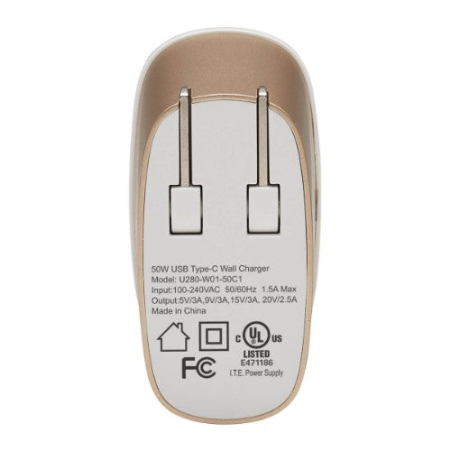 Tripp Lite U280-W01-50C1 mobile device charger Universal Gold, White AC Indoor