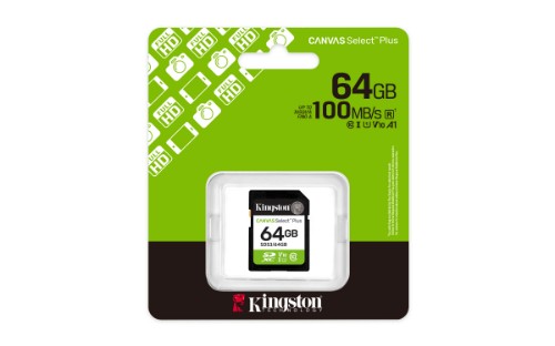 Kingston Technology Canvas Select Plus Gen3 64 GB SD UHS-I Class 10
