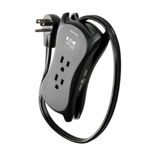 Tripp Lite TRAVELER3USB surge protector Black 3 AC outlet(s) 120 V 11.8" (0.3 m)