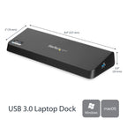StarTech.com USB3DOCKHDPC laptop dock/port replicator Wired USB 3.2 Gen 1 (3.1 Gen 1) Type-B Black