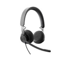 Logitech 981-001103 headphones/headset Wired Head-band Office/Call center USB Type-C Graphite