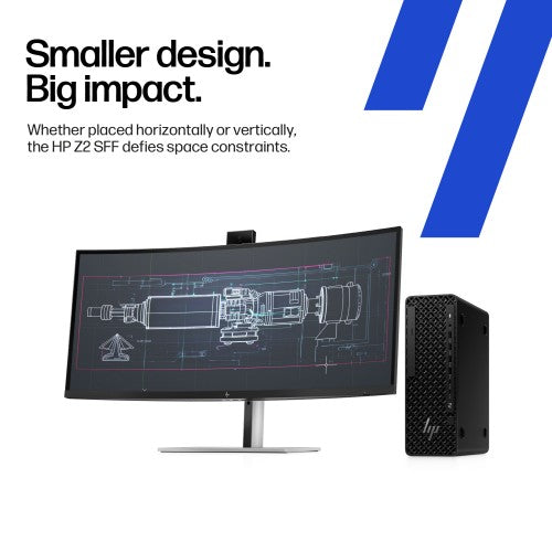 HP Z2 SFF G1i Wolf Pro Security Edition Intel Core Ultra 7 265K 32 GB DDR5-SDRAM 1 TB SSD NVIDIA RTX A1000 Windows 11 Pro Workstation AI Workstation, AI PC Black