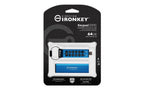 Kingston Technology IronKey Keypad 200 USB flash drive 64 GB USB Type-C 3.2 Gen 1 (3.1 Gen 1) Blue