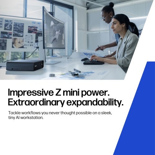 HP Z2 Mini G1i Wolf Pro Security Edition Intel Core Ultra 5 235 16 GB DDR5-SDRAM 512 GB SSD NVIDIA RTX A400 Windows 11 Pro Mini PC Workstation AI Workstation, AI PC Black