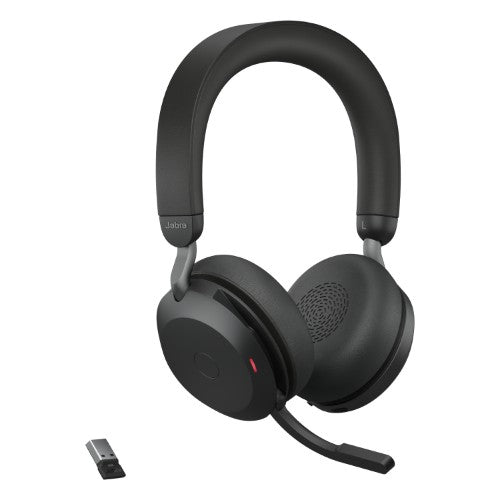 Jabra Evolve2 75 Headset Wireless Head-band Office/Call center USB Type-C Bluetooth Charging stand