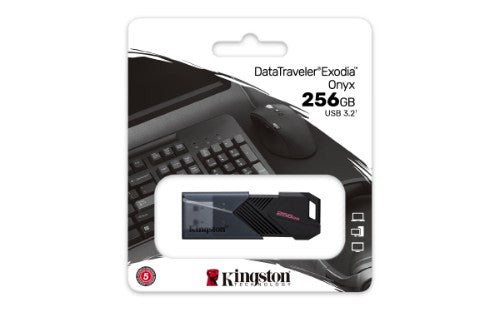 Kingston Technology DataTraveler Exodia Onyx USB flash drive 256 GB USB Type-A 3.2 Gen 1 (3.1 Gen 1) Black