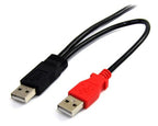 StarTech.com USB2HABMY6 USB cable USB 2.0 70.9" (1.8 m) Mini-USB B 2 x USB A Black, Red