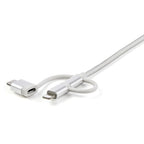 StarTech.com LTCUB1MGR USB cable USB 2.0 39.4" (1 m) USB A Micro-USB B Silver
