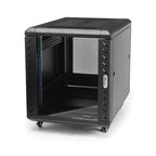 StarTech.com RK1236BKF rack cabinet 12U Freestanding rack Black