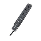 Tripp Lite TLP606SSTELB surge protector Black 6 AC outlet(s) 120 V 72" (1.83 m)