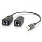 C2G 54284 cable gender changer 2 x RJ-45 USB 2.0 Type-A Black