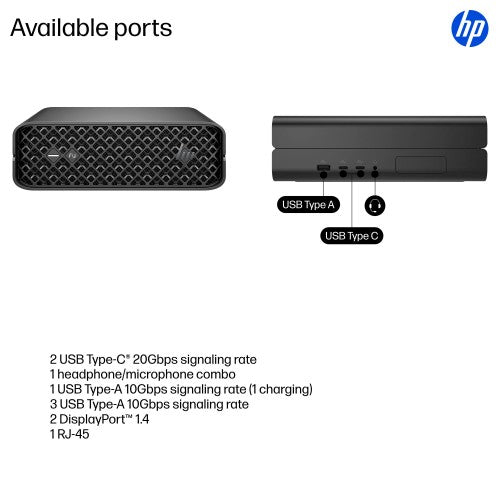 HP Z2 Mini G1i Wolf Pro Security Edition Intel Core Ultra 5 235 16 GB DDR5-SDRAM 512 GB SSD NVIDIA RTX A400 Windows 11 Pro Mini PC Workstation AI Workstation, AI PC Black