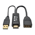 Tripp Lite P130-06N-DP-V2 video cable adapter 5.91" (0.15 m) HDMI DisplayPort Black
