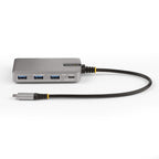 StarTech.com HB31C3A1CDPPD3 interface hub USB 3.2 Gen 2 (3.1 Gen 2) Type-C 10000 Mbit/s Silver