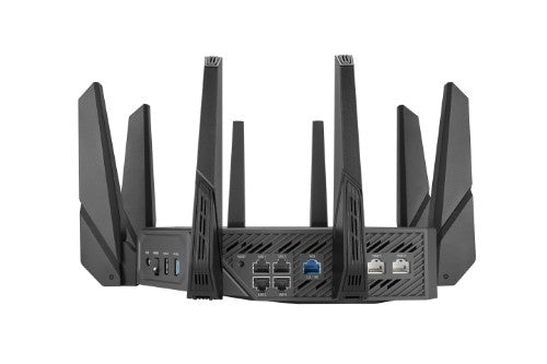 ASUS ROG Rapture GT-AXE16000 wireless router 10 Gigabit Ethernet Tri-band (2.4 GHz / 5 GHz / 6 GHz) Black