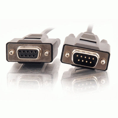 C2G 25ft DB9 M/F Extension Cable - Black serial cable 300" (7.62 m)