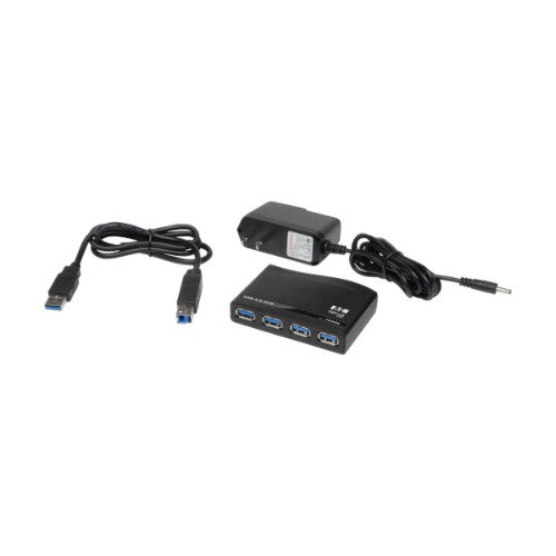 Tripp Lite U360-004-R interface hub 5000 Mbit/s Black