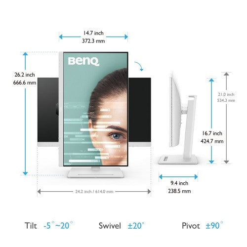 BenQ GW2790QT computer monitor 27" 2560 x 1440 pixels Quad HD LED White