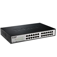 D-Link DGS-1024C network switch Unmanaged Gigabit Ethernet (10/100/1000) Black, Metallic