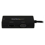 StarTech.com MDP2VGDVHD video cable adapter 5.91" (0.15 m) Mini DisplayPort DVI-D + VGA (D-Sub) + HDMI Black