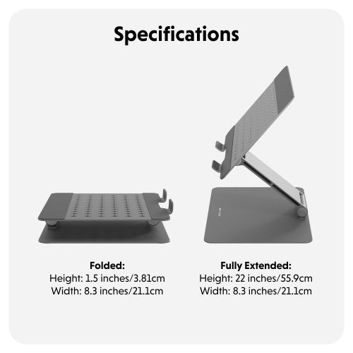 HYPER HS1150GYGL laptop stand Gray 16"