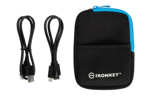 Kingston Technology IronKey Vault Privacy 80 7.68 TB USB Type-C 3.2 Gen 1 (3.1 Gen 1) Blue