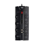 Tripp Lite TLP1208TELTV surge protector Black 12 AC outlet(s) 120 V 94.5" (2.4 m)